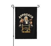 Journée de musculation des pectoraux, approche du juge, drapeau de jardin sur le banc, petit drapeau de jardin 12x18 double face pour jardin