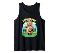 Journée de prévision Amusante de l'application météo Groundhog Débardeur