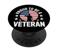Journée des anciens combattants fiers d'être un vétéran PopSockets PopGrip Adhésif