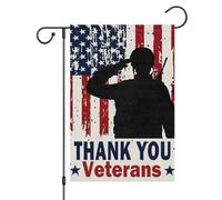 Journée Des Anciens Combattants - Merci Aux Anciens Combattants - Mémorial De L'Armée Américaine Drapeau De Jardin Décoratif Drapeaux Résistant Aux Intempéries Bannière Pour Pelouse Bar 30X45Cm