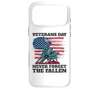 Journée des Anciens Combattants « Never Forget The Fallen USA Flag Soldiers » Coque pour iPhone 17 Pro Max