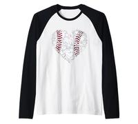 Journée des Fans de Baseball Heart Love Game Manche Raglan