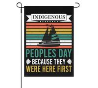 Journée Des Peuples Autochtones, Car Ils Étaient Là En Premier Drapeaux Double Face Bannière Avec Œillets Drapeau De Cour Pour Clubs Dortoirs Intérieure 30X45cm