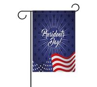 Journée Des Présidents Élégante Drapeaux Couleurs Vives Drapeau De Jardin Solide Garden Flag Pour Bar Cour Maison 30X45Cm