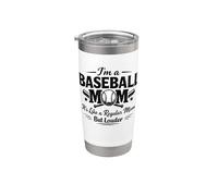 Journée du match de baseball Mom Loud Proud Gobelet isotherme en acier inoxydable double paroi