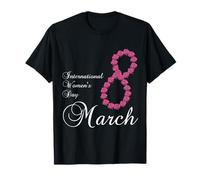 Journée Internationale de la Femme - Fleur Rose 8 Mars 2025 T-Shirt
