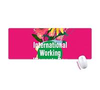 journée internationale du travail de la femme tapis de souris large cousues bords mat étendu game bureau