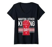 Journée Martin Luther King T-Shirt avec Col en V