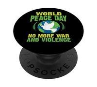 Journée Mondiale de la Paix Plus de Guerre et de Violence Paix PopSockets PopGrip Adhésif
