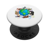 Journée Mondiale de la Vie Sauvage, Sauvez la planète, Sauvez Notre Maison, Sauvez l'animal PopSockets PopGrip Adhésif