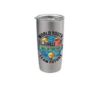 Journée mondiale des compétences de la jeunesse équipe Skill Up Together Gobelet isotherme en acier inoxydable double paroi