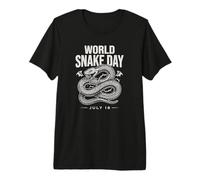 JOURNÉE Mondiale du Serpent Juillet 16 B & W T-Shirt Haut de Gamme