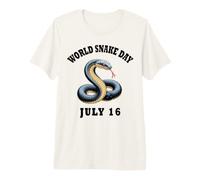 JOURNÉE Mondiale du Serpent Le 16 Juillet avec Illustration T-Shirt Haut de Gamme