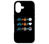 Journée Mondiale du vélo : équations Cyclistes Happy Love Peace Coque pour iPhone 17