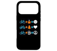 Journée Mondiale du vélo : équations Cyclistes Happy Love Peace Coque pour iPhone 17 Pro Max