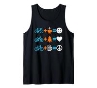 Journée Mondiale du vélo : équations Cyclistes Happy Love Peace Débardeur