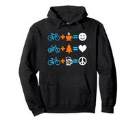 Journée Mondiale du vélo : équations Cyclistes Happy Love Peace Sweat à Capuche