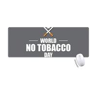 journée mondiale sans tobacoo logo ne fume pas tapis de souris large cousues bords mat étendu game bureau