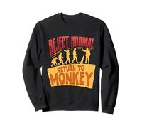 Journée Nationale des singes Reject Normal Return to Monkey Sweatshirt