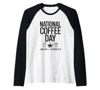 Journée Nationale du café Caféine Humour Barista Manche Raglan