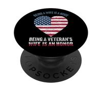 Journée Patriotique des Anciens Combattants Être Une épouse des Anciens Combattants est Un Honneur PopSockets PopGrip Adhésif