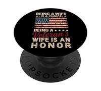 Journée Patriotique des Anciens Combattants Être Une épouse des Anciens Combattants est Un Honneur PopSockets PopGrip Adhésif