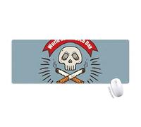 journée sans tabac logo crâne tapis de souris large cousues bords mat étendu game bureau