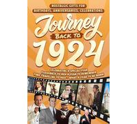 Journey Back To 1924: Nostalgic Gifts For Birthdays, Anniversaries, Celebrations: Back In Time Keepsake 1924 History Book for Mom, Dad, Grandparents, Friends, and More