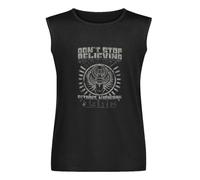 Journey Detroit Don't Stop Believing Rock Band Concert Tour Men's Sleeveless T-Shirt Black Graphic Unisex Vests Top Tee Shirt 3XL