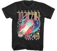 Journey Escape Album World Tour 1981 Men's T-Shirt Glam Concert Merch Manches Courtes(Small)