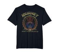 Journey Gold Don't Stop Believin' Scarab Logo Vintage Band T-Shirt, Homme Grandes Tailles, Noir, 5X Tall