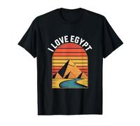 Journey Pyramide Coucher de Soleil I Love Egypt T-Shirt Graphique avec Valeur