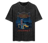 Journey Raised on Radio Album Cover Concert Tour Mens T-Shirt Black Unisex Top Tee XXL