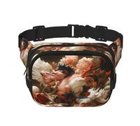 Journey to the Dreamland Square Sac banane double couche avec bandoulière réglable Idéal pour les sports de plein air, noir, One Size