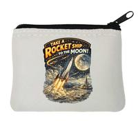 Journey to the Moon Adventure Porte-monnaie en néoprène Blanc 10 x 11 cm