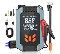 Journeyside Booster Batterie Voiture Puissant 12V 1200A Démarreur de Voiture, Démarreur avec 150 PSI Compresseur D’Air, avec Pinces de Sûreté Intelligentes, Convient 12V 5.0LGas/12V 3.0L Diesel