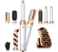 Journeyside Brosse Soufflante 5 en1 Air Styler Set, Seche Cheveux 1000W, Hair Styler 3 Températures,Fer a Boucler Ions Négatifs pour Sécher, Brosse Coiffante Chauffante,Pour Volumisante,Boucler