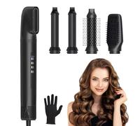 Journeyside Brosse Soufflante Air Styler 5en1,1300W Grande Vitesse Seche Cheveux,Hair Styler 3 Températures&3 Vitesse&Vent Froid,Hair Styler 200 Millions Ions Négatifs pour Sécher,Lisser,Volumisante