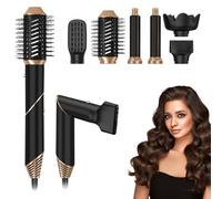 Journeyside Brosse Soufflante Air Styler 6 en1, 1000W Seche Cheveux Pliable avec Diffuseur, 35000RPM Soufflante Multistyle 3 Températures, Brosse Coiffante Chauffante pour Lisser, Volumisante,631