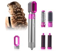 Journeyside Brosse Soufflante Air Styler Set, 1000W Seche Cheveux Set Professionnel, 200 Millions Ionique, Auto Boucleur a Air, Brushing Brosse Soufflante Lissante pour Sécher, Boucler-pink03