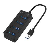 JOUSE 1 PCS Switch Hub3.0 Splitter Hub Port Expander Noir Plastique 4 Prot 3.0+2.0 Hub