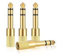 JOUSE 4 PièCes 6,35 mm (1/4 Pouce) Mâle à 3,5 mm (1/4 Pouce) Adaptateur Casque StéRéO, Adaptateur Audio Prise Jack pour Casque