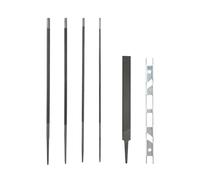 JOVANT Kit d'affûtage de chaîne de tronçonneuse avec limes rondes de 0,3 cm, 5/32", 3/16", 7/32", jauge de profondeur et lime plate de 17,8 cm. Outil d'affûtage de tronçonneuse favorisé par