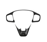 JOVERI 1 ensemble d'accessoires de couverture de cadre de bouton de commande de garniture de volant de voiture en fibre de carbone ABS, for Ford, for Fiesta, ST MK8 2017-2022 Autocollant de console ce