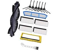 JOVERI Brosses latérales de rechange for aspirateur robot A4, A4S et A40, filtres HEPA compatibles Couvercle de brosse principale pour aspirateur rob
