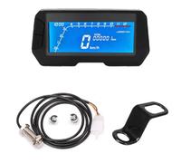 JOVERI Compteur de vitesse numérique LCD universel for moto, 12 000 tr/min, 6 vitesses, odomètre, 2 4 cylindres, tachymètre, vitesse réglable Compteur kilométrique pour moto(With bracket)