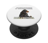 J'overthink Donc J'oversuis Ourson Philosophie Humour PopSockets PopGrip Adhésif