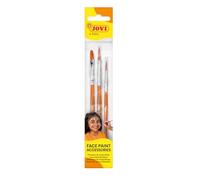 Jovi - 3 pinceaux de précision, pour le maquillage du visage et du corps des enfants