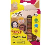 JOVI 90/6M JOVI Knete PLASTILINA farbsortiert, 6 Farben je 15,0 g