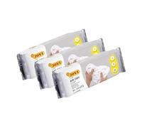 Jovi - Air Dry, Pâte à modeler autodurcissante, blanche, 3 x 250 g